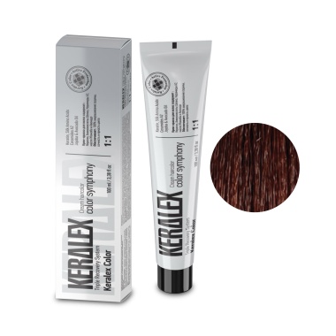 Keralex Крем-краска для волос Hair Color, 6.4 Light Brown Copper Светлый шатен медный, 100 мл купить