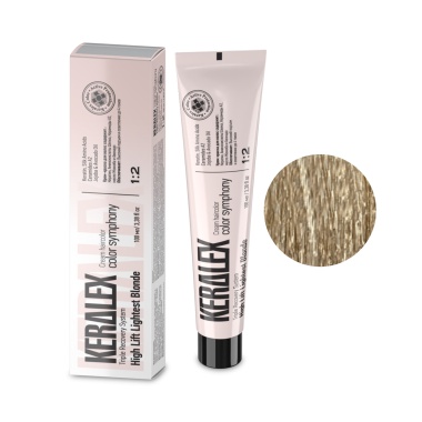 Keralex Крем-краска для волос Hair Color High Lift Lightest Blonde, 11.22 Ash Ash Супер осветляющий блондин интенсивно-пепельный, 100 мл купить