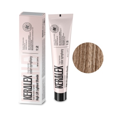 Keralex Крем-краска для волос Hair Color High Lift Lightest Blonde, 11.08 Natural Pearl Супер осветляющий блондин натурально-перламутровый, 100 мл купить