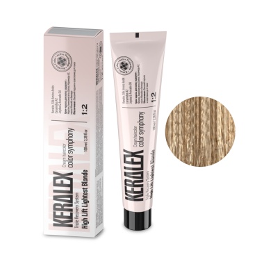 Keralex Крем-краска для волос Hair Color High Lift Lightest Blonde, 11.07 Natural Beige Супер осветляющий блондин натуральный бежевый, 100 мл купить