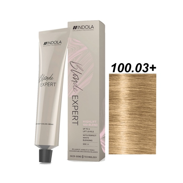 Indola Осветляющий краситель для волос Blonde Expert Highlift, 100.03+ Ультраблонд натуральный золотистый интенсивный, 60 мл купить