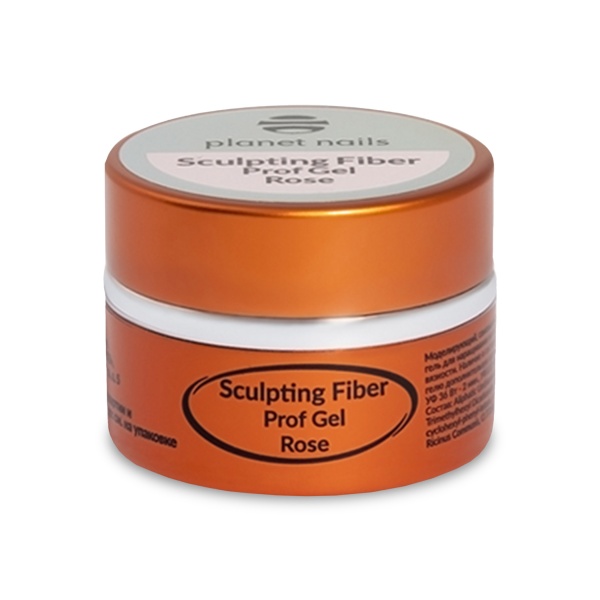 Planet Nails Гель моделирующий Sculpting Fiber Prof Gel, прозрачно-розовый Rose, 5 гр купить