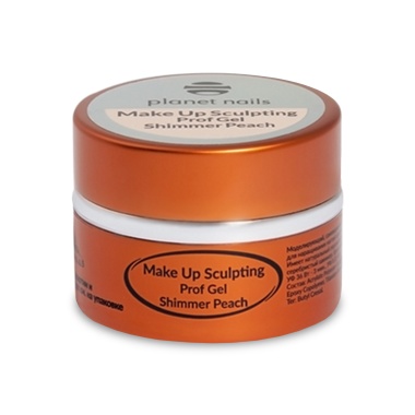 Planet Nails Моделирующий гель Make Up Sculpting Prof Gel Shimmer, персиковый Peach купить