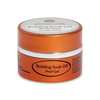 Planet Nails Моделирующий прозрачный гель Building Soak Off Prof Gel купить