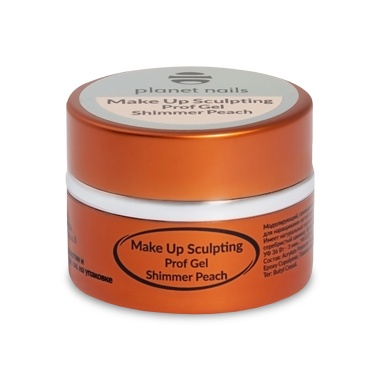 Planet Nails Моделирующий гель Make Up Sculpting Prof Gel Shimmer, персиковый Peach купить