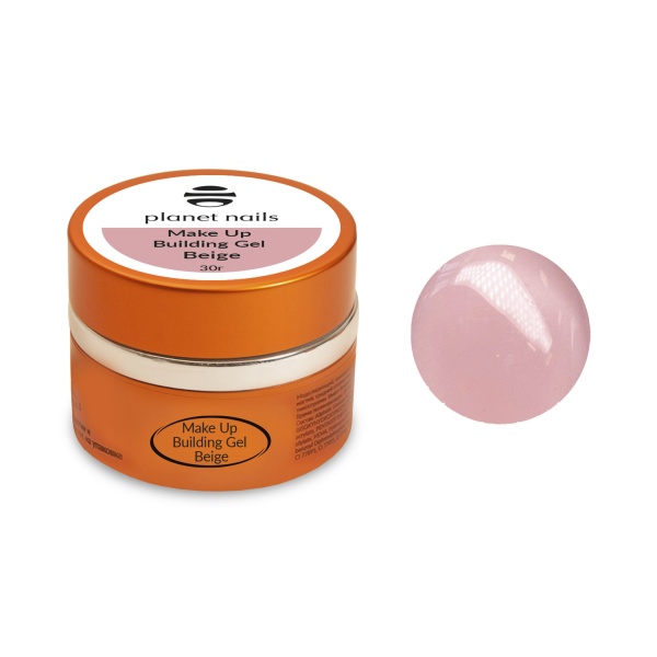 Planet Nails Моделирующий гель Make Up Building Gel, бежевый Beige, 30 гр купить
