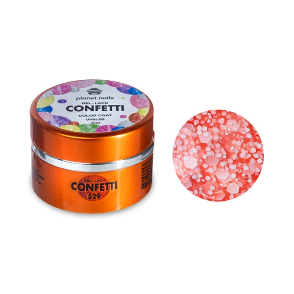 Planet Nails Гель-лак Confetti, №529, 5 мл купить