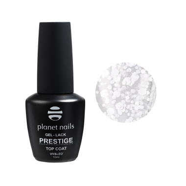 Planet Nails Топ для гель-лака Prestige Glossy Top, Snow White, без липкого слоя, 10 мл купить