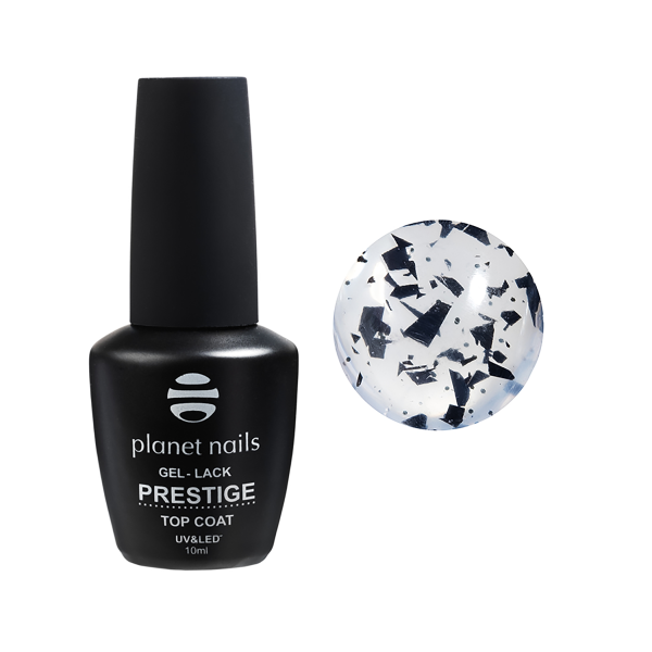 Planet Nails Топ для гель-лака Prestige Glossy Top Point, Black, без липкого слоя, 10 мл купить