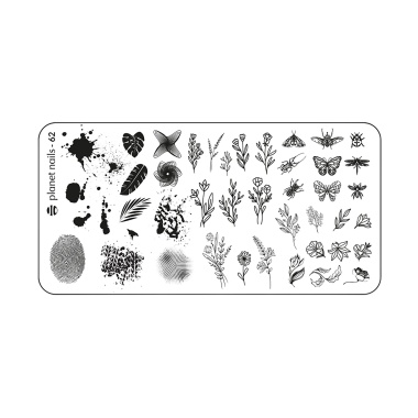 Planet Nails Пластина для Stamping Nail Art, №62 купить