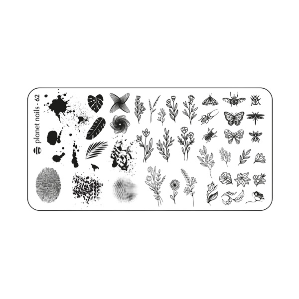 Planet Nails Пластина для Stamping Nail Art, №62 купить