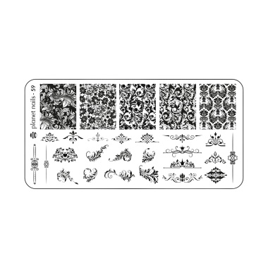 Planet Nails Пластина для Stamping Nail Art, №59 купить