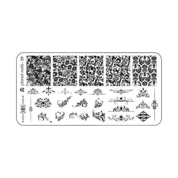 Planet Nails Пластина для Stamping Nail Art, №59 купить