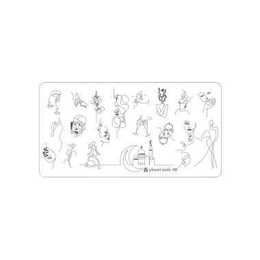 Planet Nails Пластина для Stamping Nail Art, №56 купить