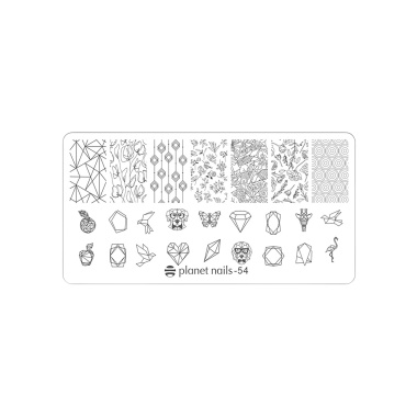 Planet Nails Пластина для Stamping Nail Art, №54 купить