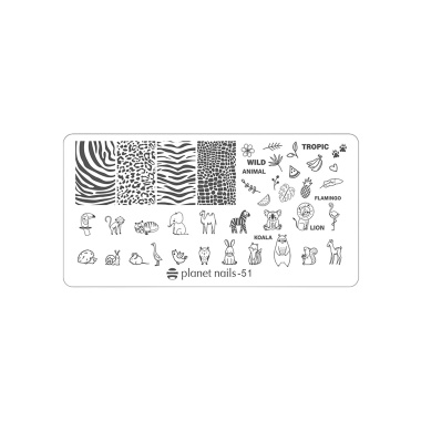 Planet Nails Пластина для Stamping Nail Art, №51 купить