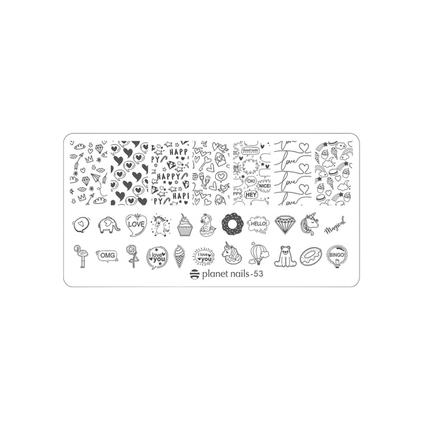 Planet Nails Пластина для Stamping Nail Art, №53 купить