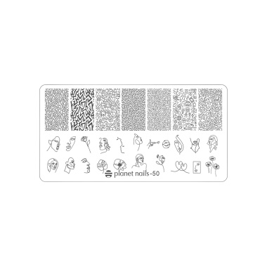 Planet Nails Пластина для Stamping Nail Art, №50 купить
