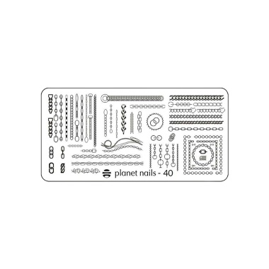 Planet Nails Пластина для Stamping Nail Art, №40 купить