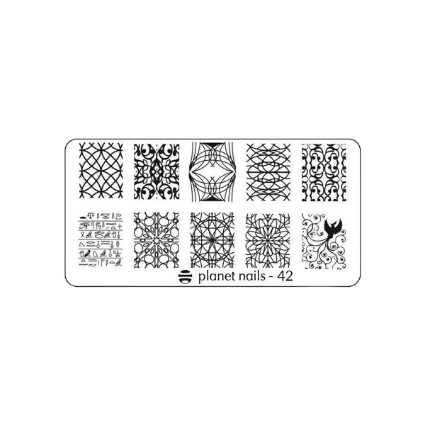 Planet Nails Пластина для Stamping Nail Art, №42 купить