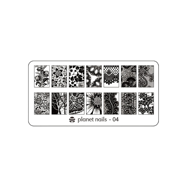 Planet Nails Пластина для Stamping Nail Art, №4 купить