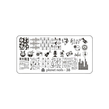 Planet Nails Пластина для Stamping Nail Art, №38 купить