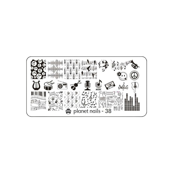 Planet Nails Пластина для Stamping Nail Art, №38 купить