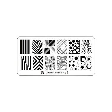 Planet Nails Пластина для Stamping Nail Art, №31 купить
