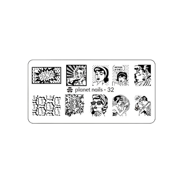 Planet Nails Пластина для Stamping Nail Art, №32 купить