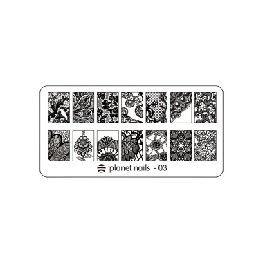 Planet Nails Пластина для Stamping Nail Art, №3 купить