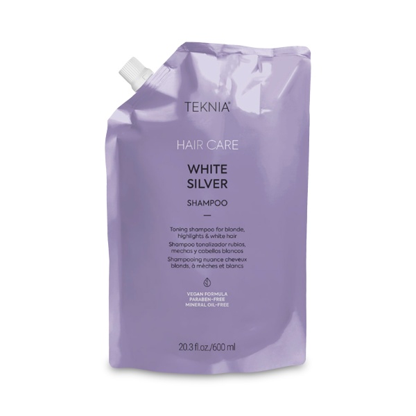 Lakme Тонирующий шампунь для нейтрализации желтого оттенка White Silver Shampoo, 600 мл купить