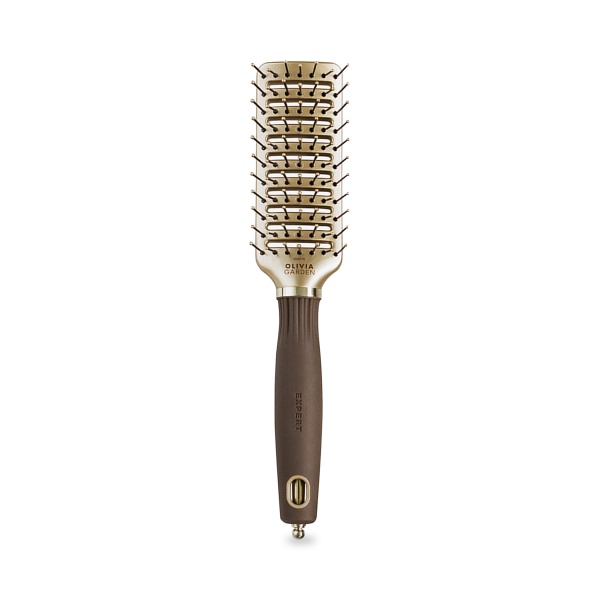 Olivia Garden Щетка Expert Style Vent Nylon Bristles, Gold&Brown купить