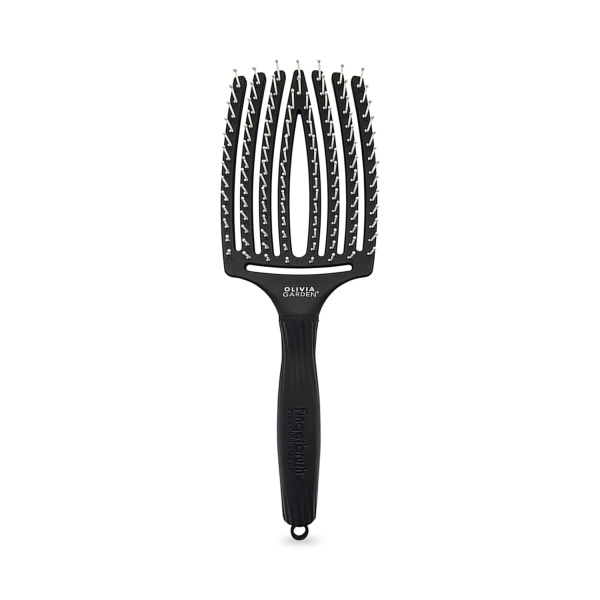 Olivia Garden Щетка для волос Fingerbrush Care Iconic Nylon Bristles, Black, L купить