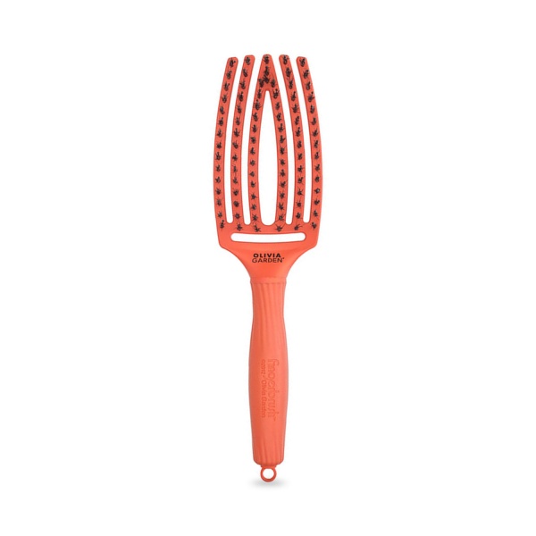 Olivia Garden Щетка для укладки Fingerbrush Care Iconic Boar&Nylon, Orange Dream купить