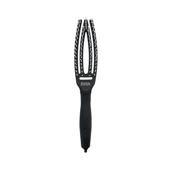 Olivia Garden Щетка для волос Fingerbrush Care Iconic Nylon Bristles, Black, S купить