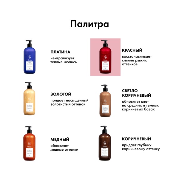 Kydra Le Salon Оттеночная маска с маслом манго и малины Color Boosting Mask, красный Red, 500 мл купить