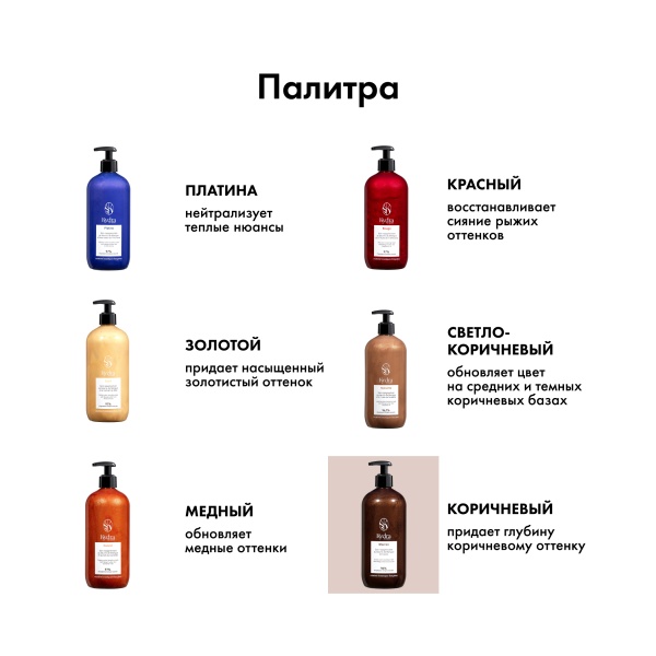 Kydra Le Salon Оттеночная маска с маслом манго и какао Color Boosting Mask, коричневый Brown, 500 мл купить
