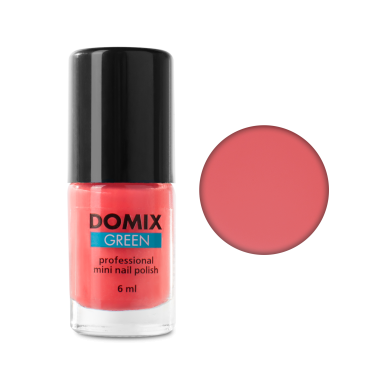 Domix Green Professional Лак для ногтей мини, P 1762 Deep coral, 6 мл купить
