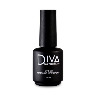 Diva Топ для гель-лака без липкого слоя Crystal no Wipe Top, 15 мл купить