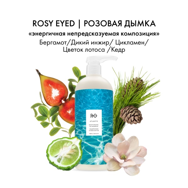 R+Co Шампунь для увлажнения с витамином В5 Атлантида Atlantis Shampoo, 1000 мл купить