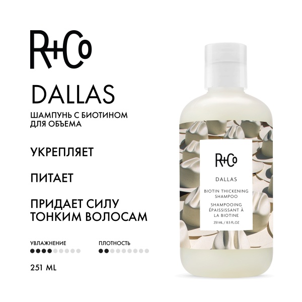 R+Co Шампунь с биотином для объема Далас Dallas Biotin Thickening Shampoo, 251 мл купить