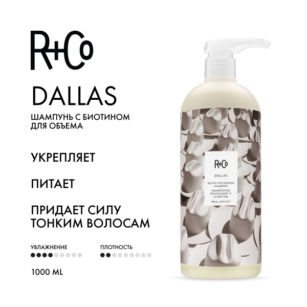 R+Co Шампунь с биотином для объема Далас Dallas Biotin Thickening Shampoo, 1000 мл купить