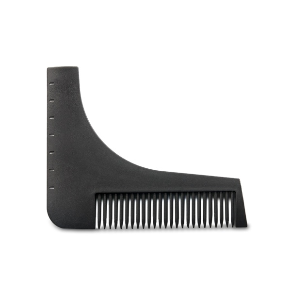 happyDoll Расческа трафарет для оформления контура бороды и усов Barber, карбоновая, 115 х 95 мм купить