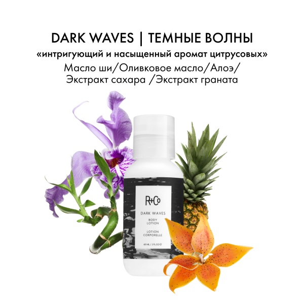 R+Co Лосьон для тела Темные волны Dark Waves Lotion, 60 мл купить