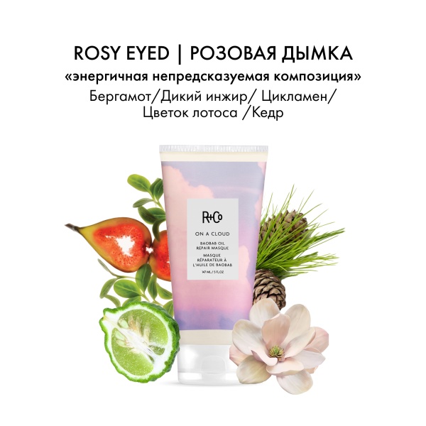 R+Co Маска для восстановления волос с маслом баобаба На Облаке On A Cloud Baobab Oil Repair Masque, 147 мл купить