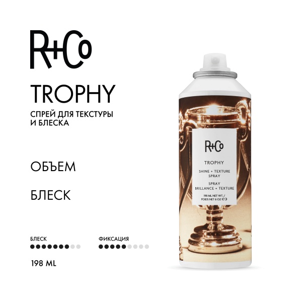 R+Co Спрей для текстуры и блеска Трофей Trophy Shine + Texture Spray, 198 мл купить