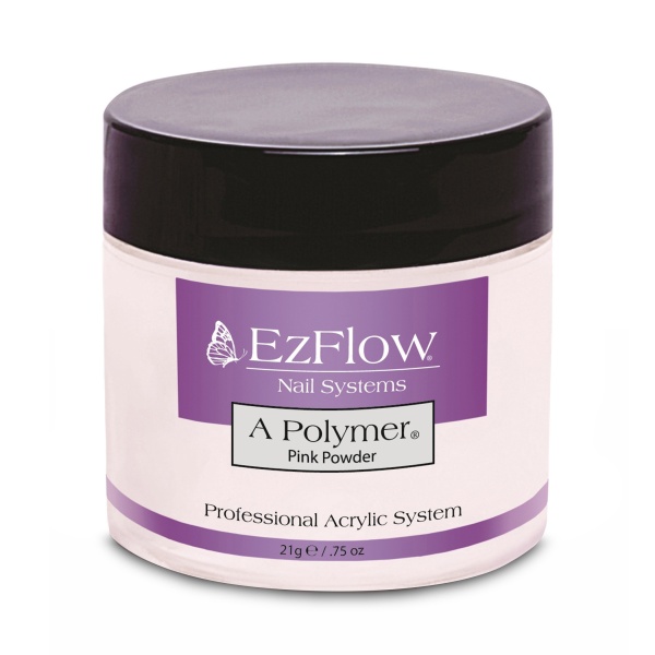 EzFlow Пудра акриловая A-Polymer Pink Acrylic Powder, розовая, 21 гр купить