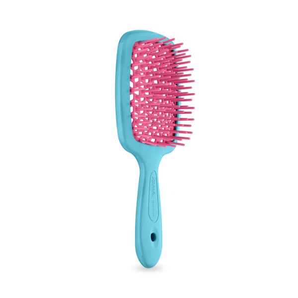 Janeke Щётка SuperBrush, 20. 3 х 8.5 х 3.1 см, бирюзовый/розовый купить