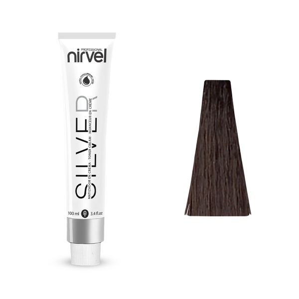 Nirvel Professional Тонер-крем для кислого тонирования Silver, 3-17 Пепельный коричневый темный, 100 мл купить