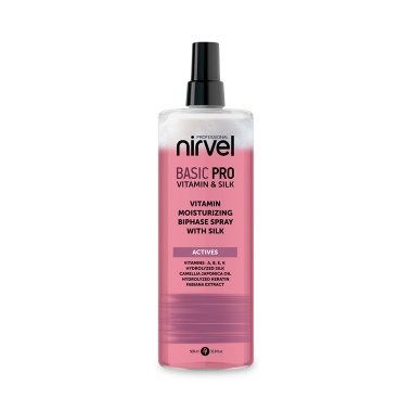 Nirvel Professional Спрей-кондиционер двухфазный увлажняющий с витаминами и шелком, 500 мл купить